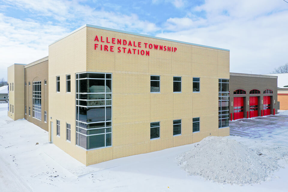 Front Exterior of Allendale Fire Station